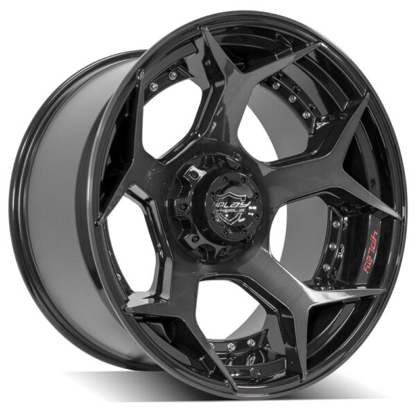 4PLAY Gen2 4P50 22x12 5x5" & 5x5.5" -44et in Gloss Black w/ Brushed Face & Tinted Clear