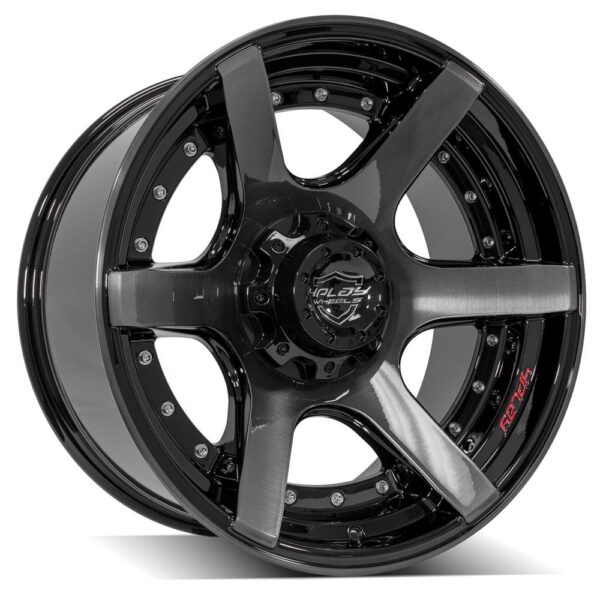 4PLAY Gen2 4P60 20x10 6x135mm & 6x5.5" -18et in Gloss Black w/ Brushed Face & Tinted Clear