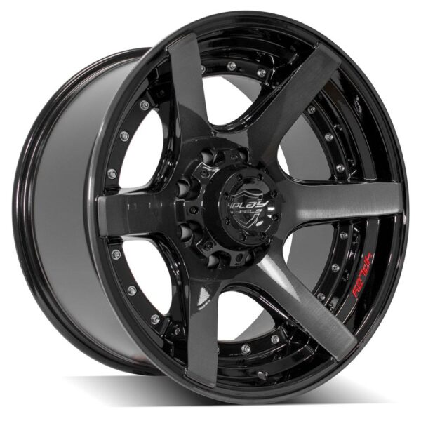 4PLAY Gen2 4P60 20x10 8x170mm -24et in Gloss Black w/ Brushed Face & Tinted Clear