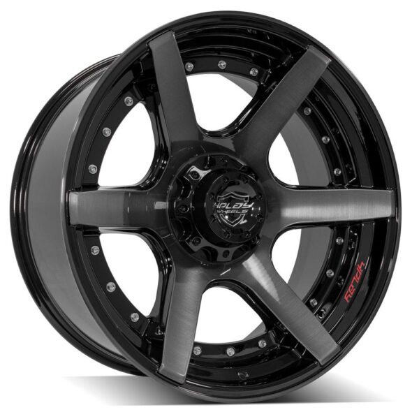4PLAY Gen2 4P60 22x10 6x135mm & 6x5.5" -18et in Gloss Black w/ Brushed Face & Tinted Clear
