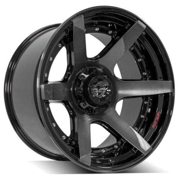 4PLAY Gen2 4P60 22x12 5x5" & 5x5.5" -44et in Gloss Black w/ Brushed Face & Tinted Clear