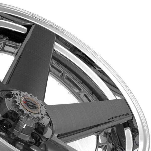 4PLAY Forged 4PF5 22x10 5x5" & 5x5.5" -18et in Brushed w/ Tinted Clear Center & Polished Barrel