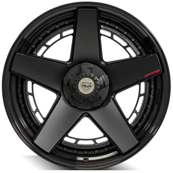 4PLAY Forged 4PF5 22x10 5x5" & 5x5.5" -18et in Matte Black Center w/ Gloss Black Barrel