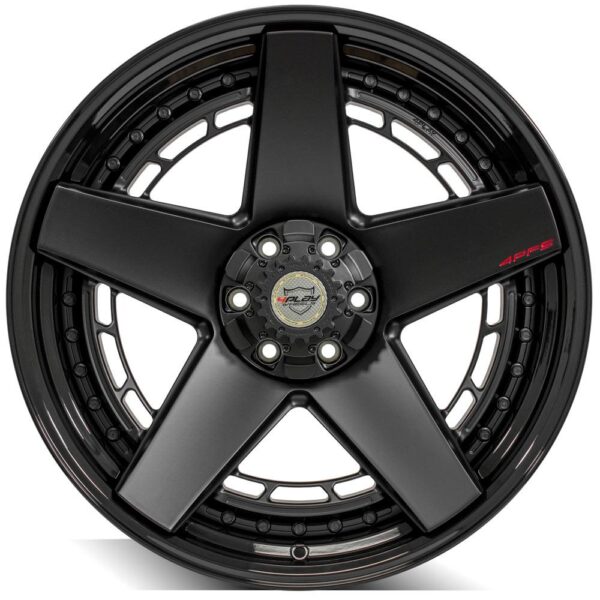 4PLAY Forged 4PF5 22x10 6x135mm & 6x5.5" -18et in Matte Black Center w/ Gloss Black Barrel