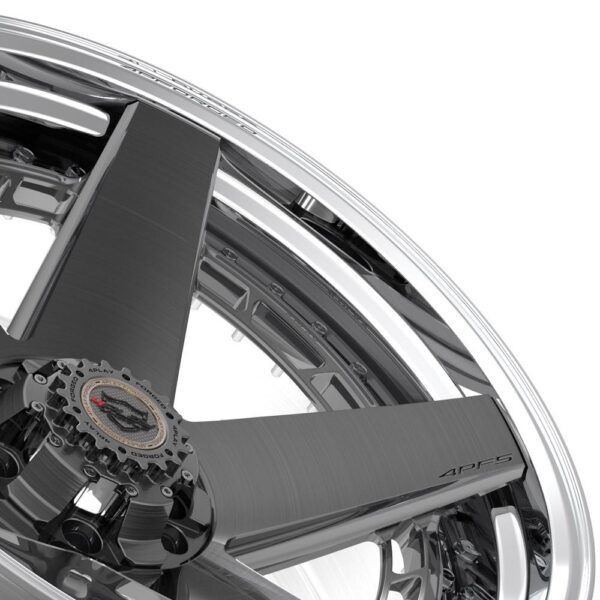 4PLAY Forged 4PF5 22x10 6x135mm & 6x5.5" -18et in Brushed w/ Tinted Clear Center & Polished Barrel