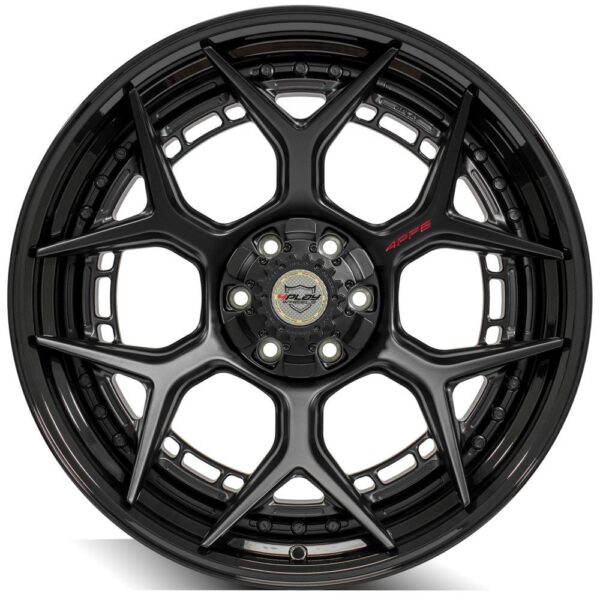 4PLAY Forged 4PF6 22x10 6x135mm & 6x5.5" -18et in Matte Black Center w/ Gloss Black Barrel