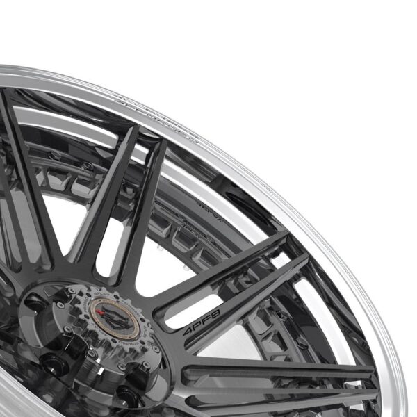 4PLAY Forged 4PF8 22x10 5x5" & 5x5.5" -18et in Brushed w/ Tinted Clear Center & Polished Barrel