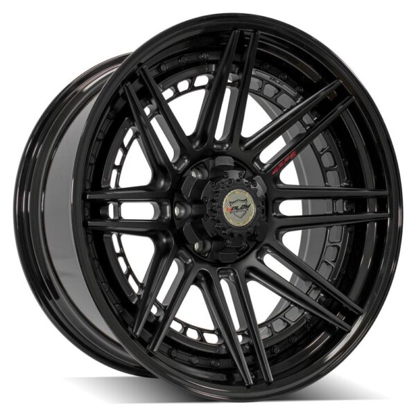 4PLAY Forged 4PF8 22x10 6x135mm & 6x5.5" -18et in Matte Black Center w/ Gloss Black Barrel