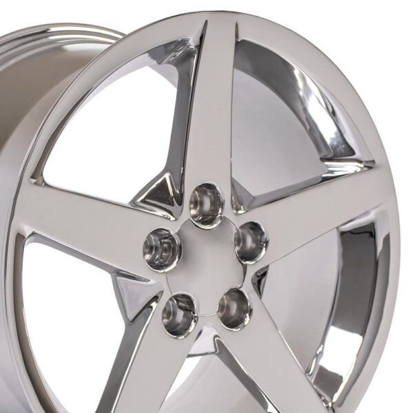 18" Replica Wheel CV06 Fits Chevrolet Corvette - C6 Rim 18x9.5 Chrome Wheel