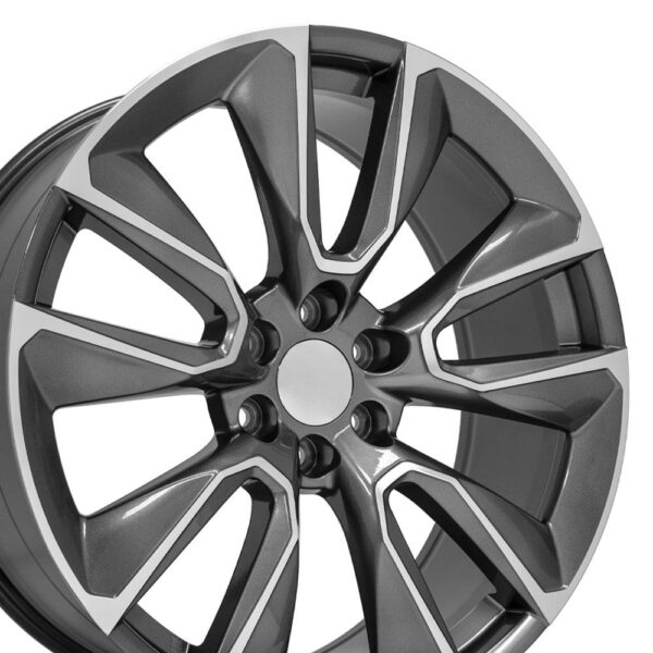 24" Replica Wheel fits Chevrolet Silverado 1500 - CV32 Machined Gunmetal 24x10